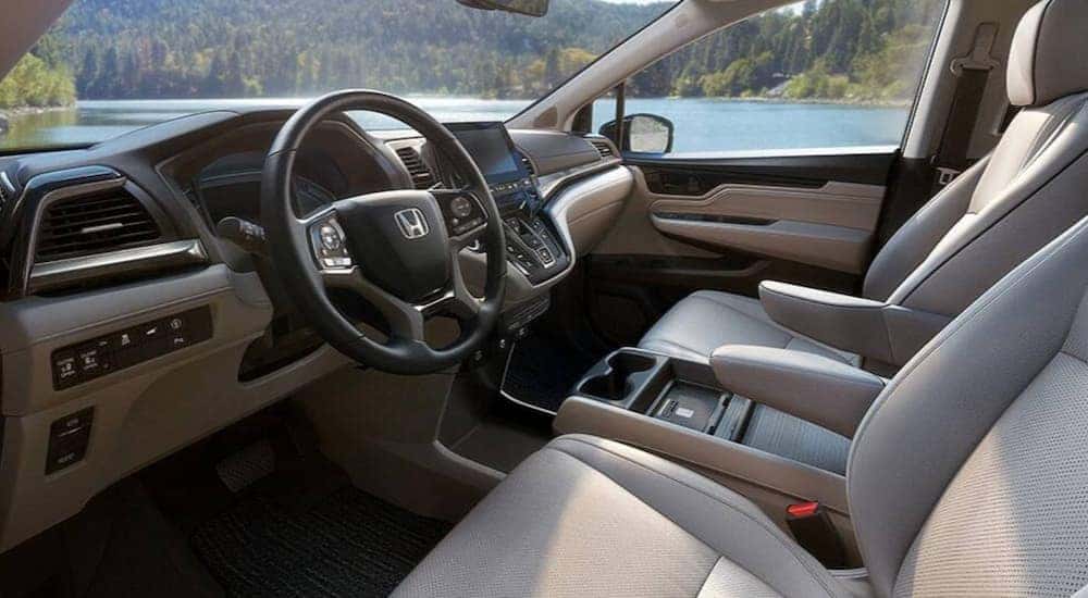 The gray interior in a 2025 Honda Odyssey.