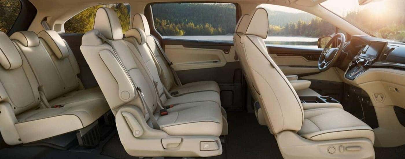 Tan interior in a 2025 Honda Odyssey.