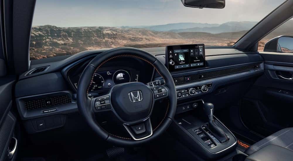 The black dash in a 2026 Honda CR-V Hybrid for sale.