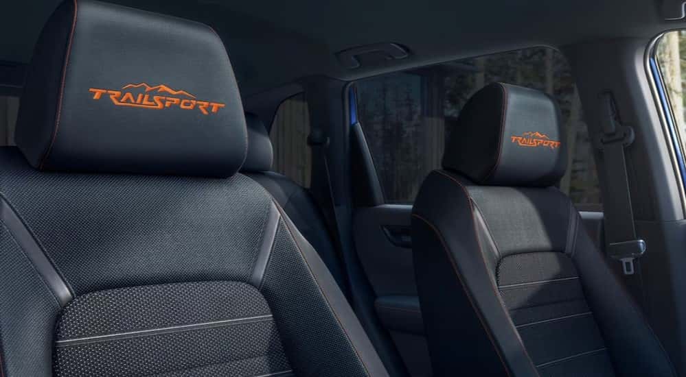The black seats in a 2026 Honda CR-V TrailSport Hybrid.