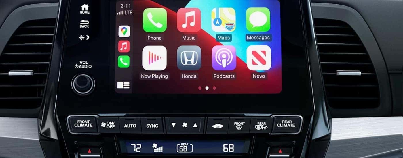 Apps on the infotainment screen in a 2024 Honda Odyssey.
