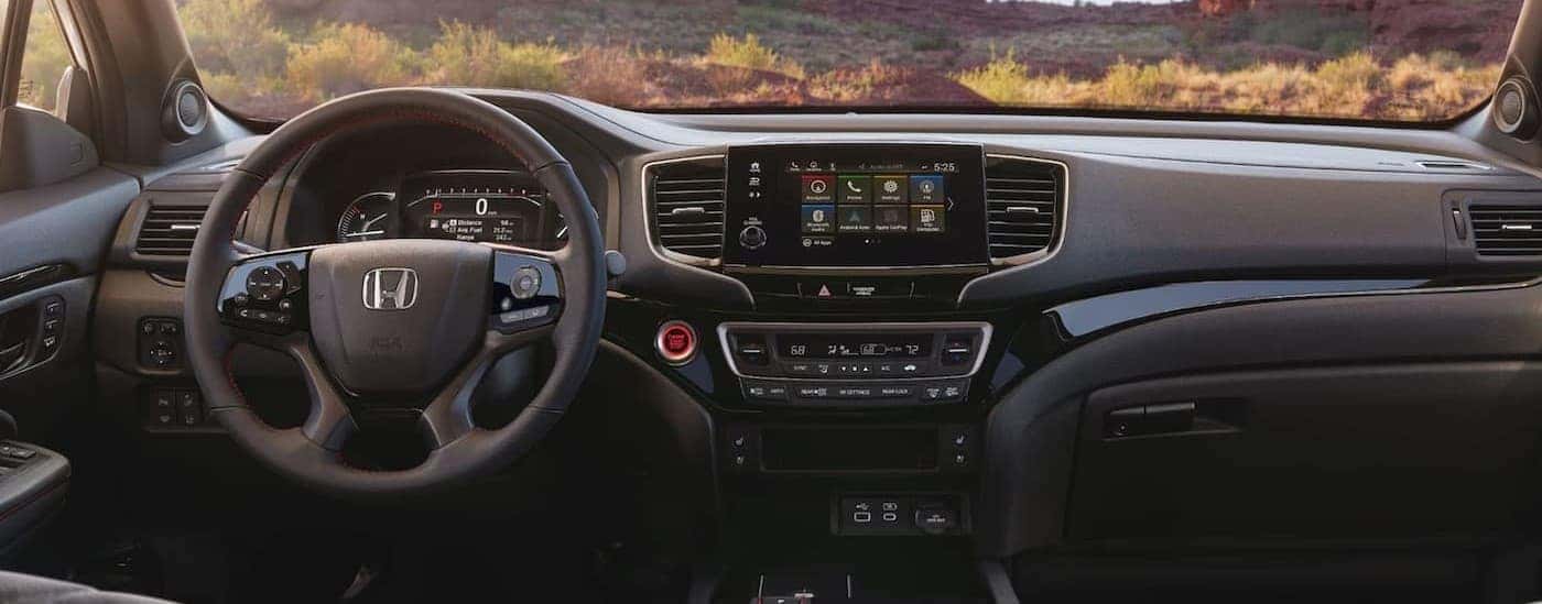 The black dash in a 2024 Honda Passport.