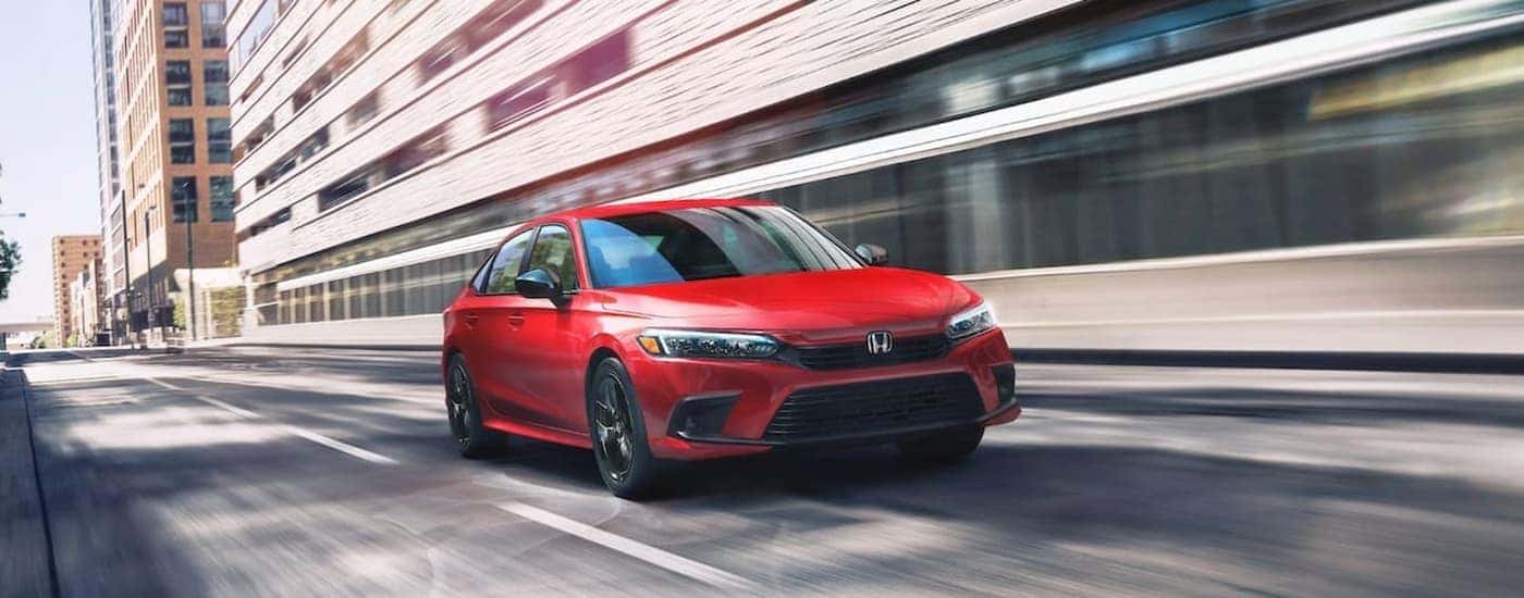 A used red 2022 Honda Civic for sale near Grapevine.
