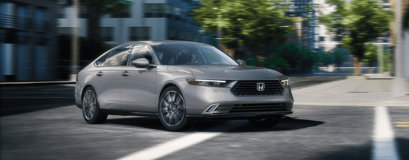 Silver 2025 Honda Accord Hybrid for sale near Haslet on a test drive