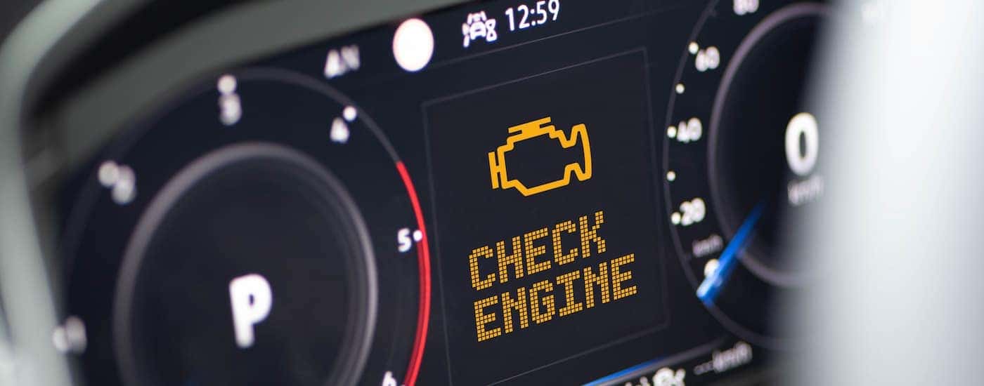 Check engine light on digital cluster gauge