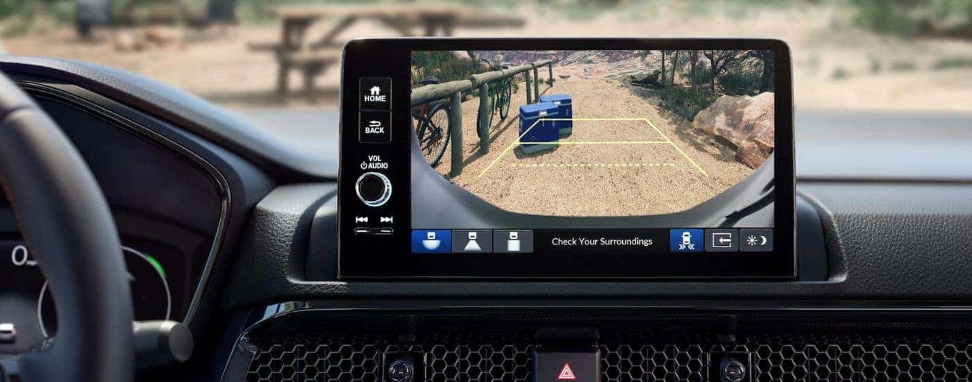 2026 Honda CR-V Hybrid rear view camera display.