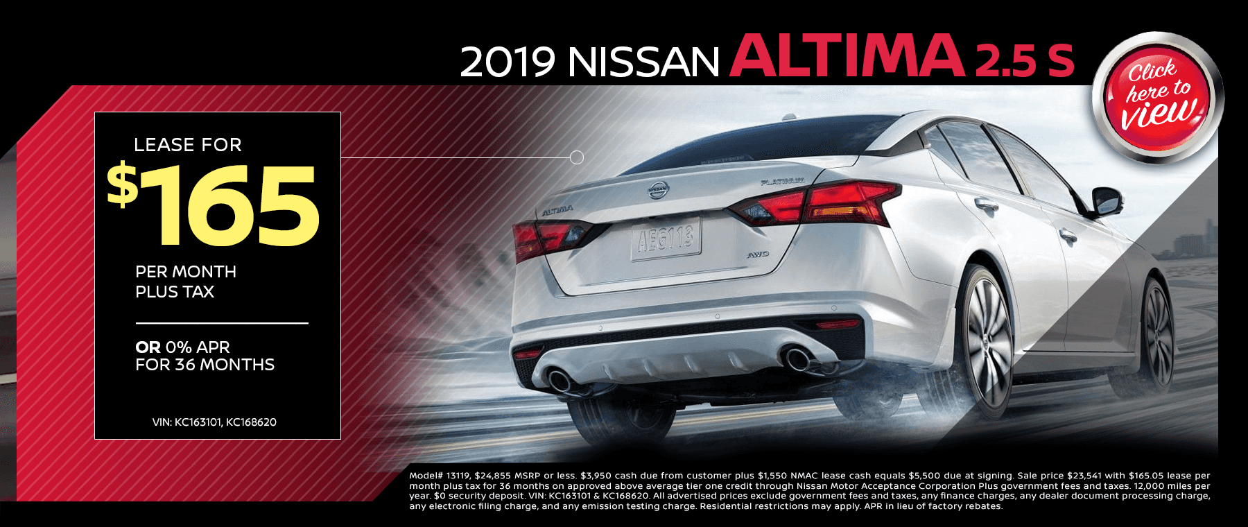 2019 NISSAN ALTIMA LEASE