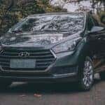 A certified Hyundai vehicle parked on a quiet roadside.
