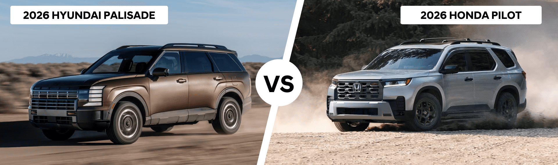 2026 Palisade XRT vs 2026 Pilot in dirt raods