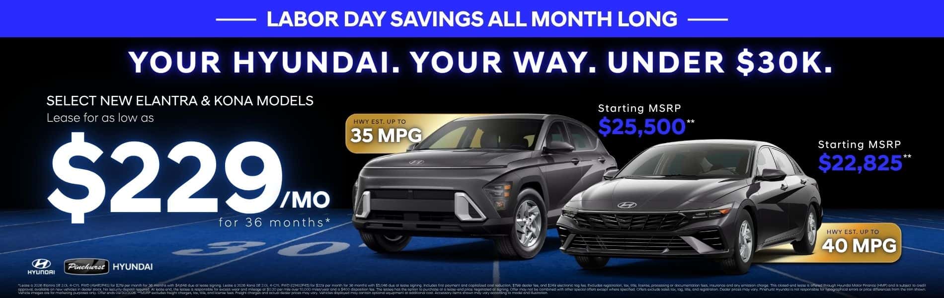 Your Hyundai. Your Way. Under $30k.