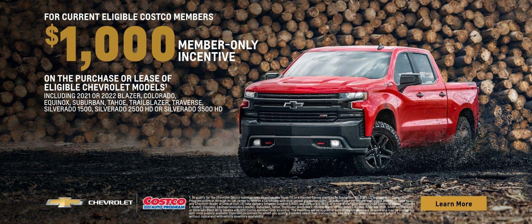$1000 off for Costco members Red Silverado