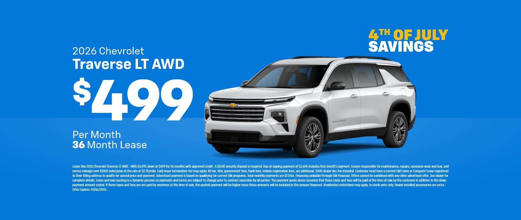 Traverse LT Offer