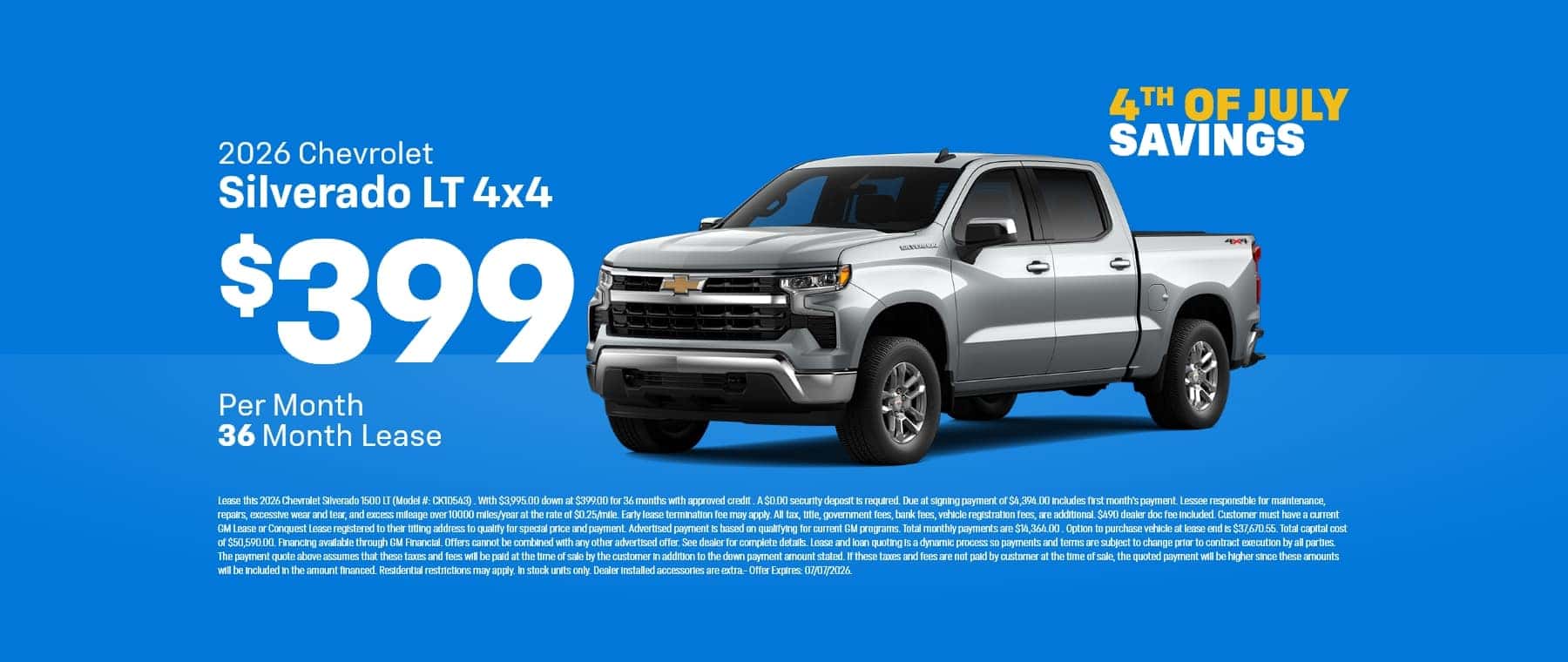 Silverado LT Offer