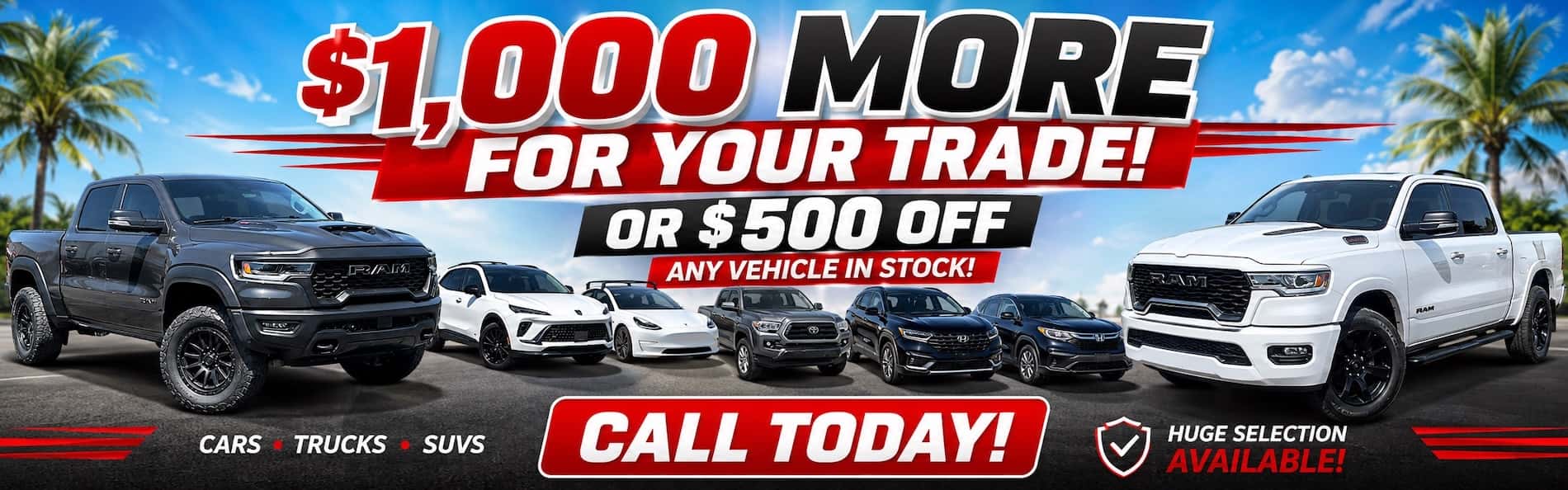 Save Money This August! $1,000 or $500!