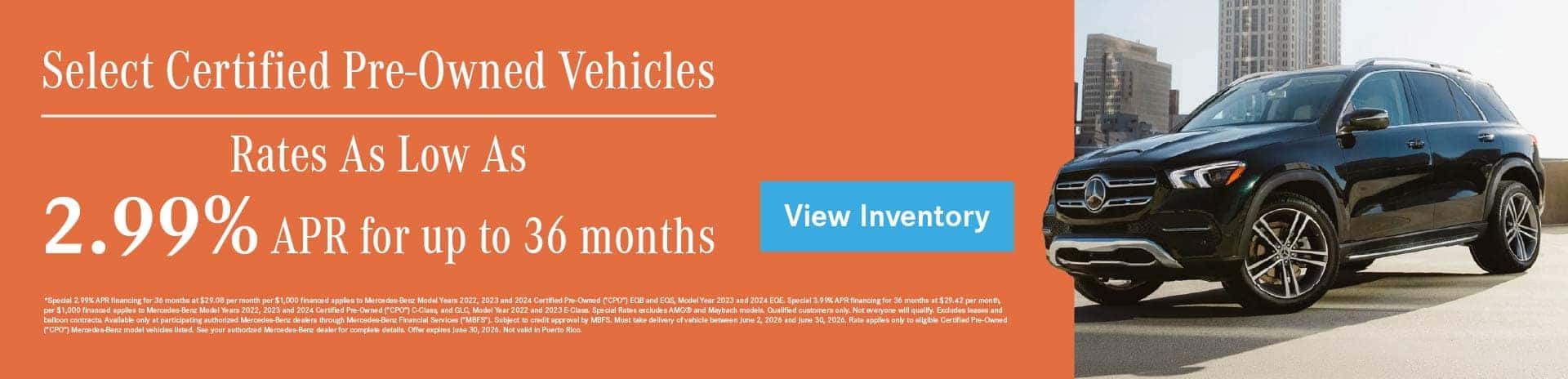 2.99% APR for CPO
