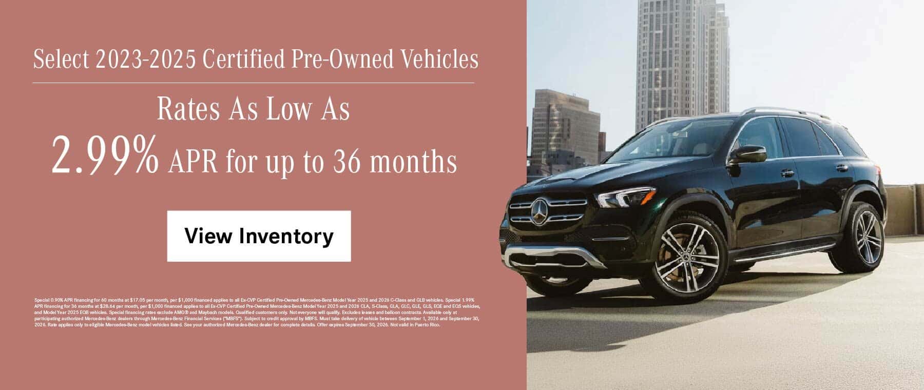Select Certified Pre-Owned Mercedes-Benz Vehicles