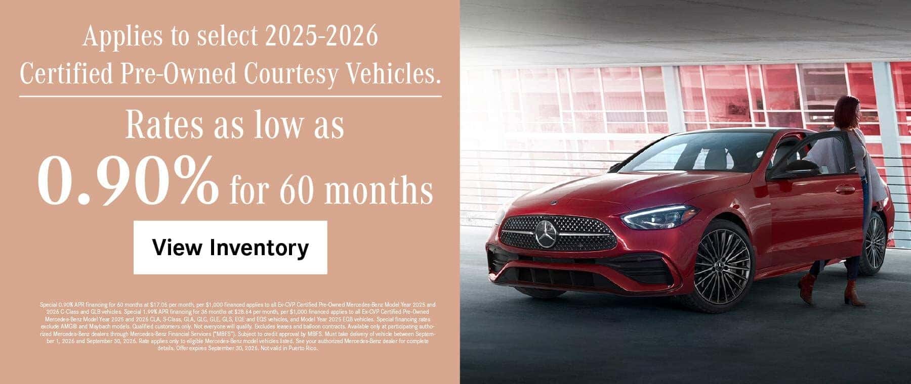 Select Ex-CVP Certified Pre-Owned Mercedes-Benz Vehicles
