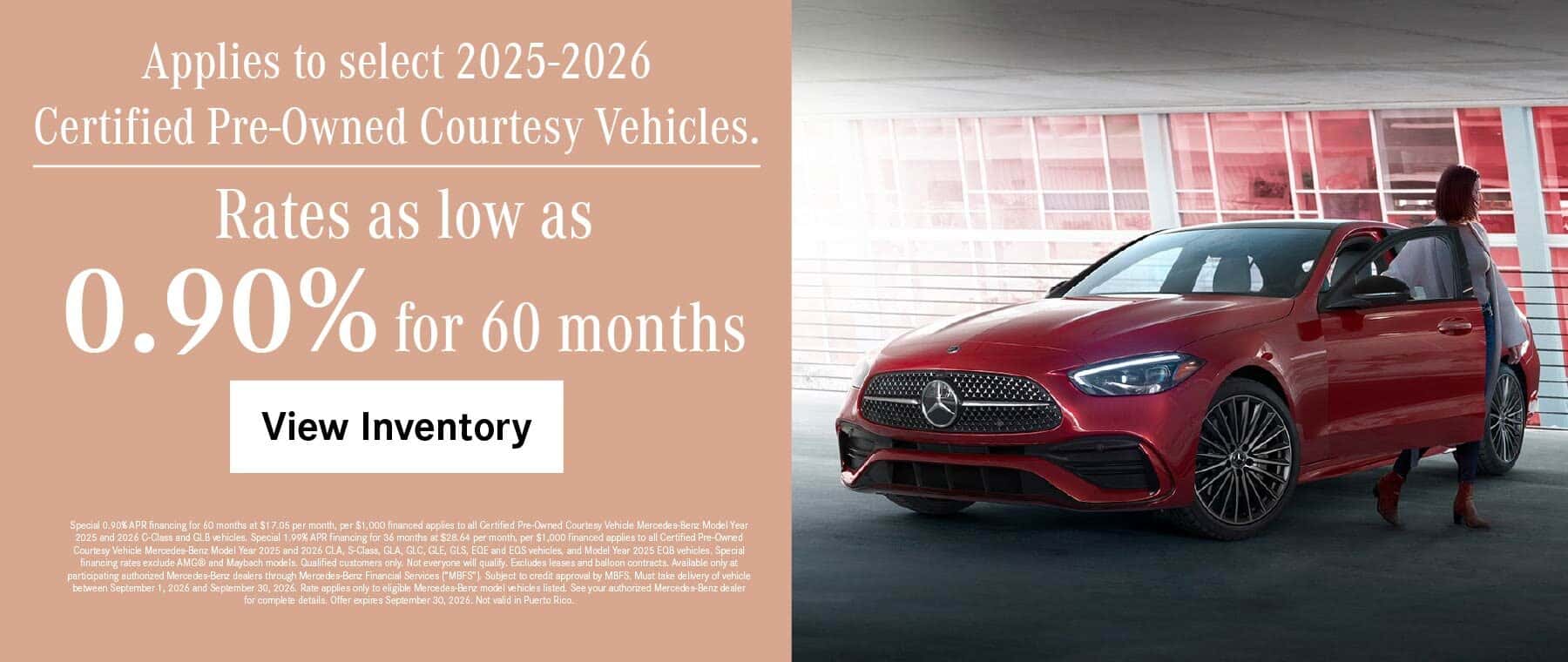 Select Ex-CVP Certified Pre-Owned Mercedes-Benz Vehicles