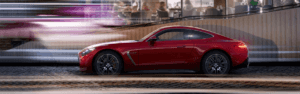 A red Mercedes-Benz GT AMG