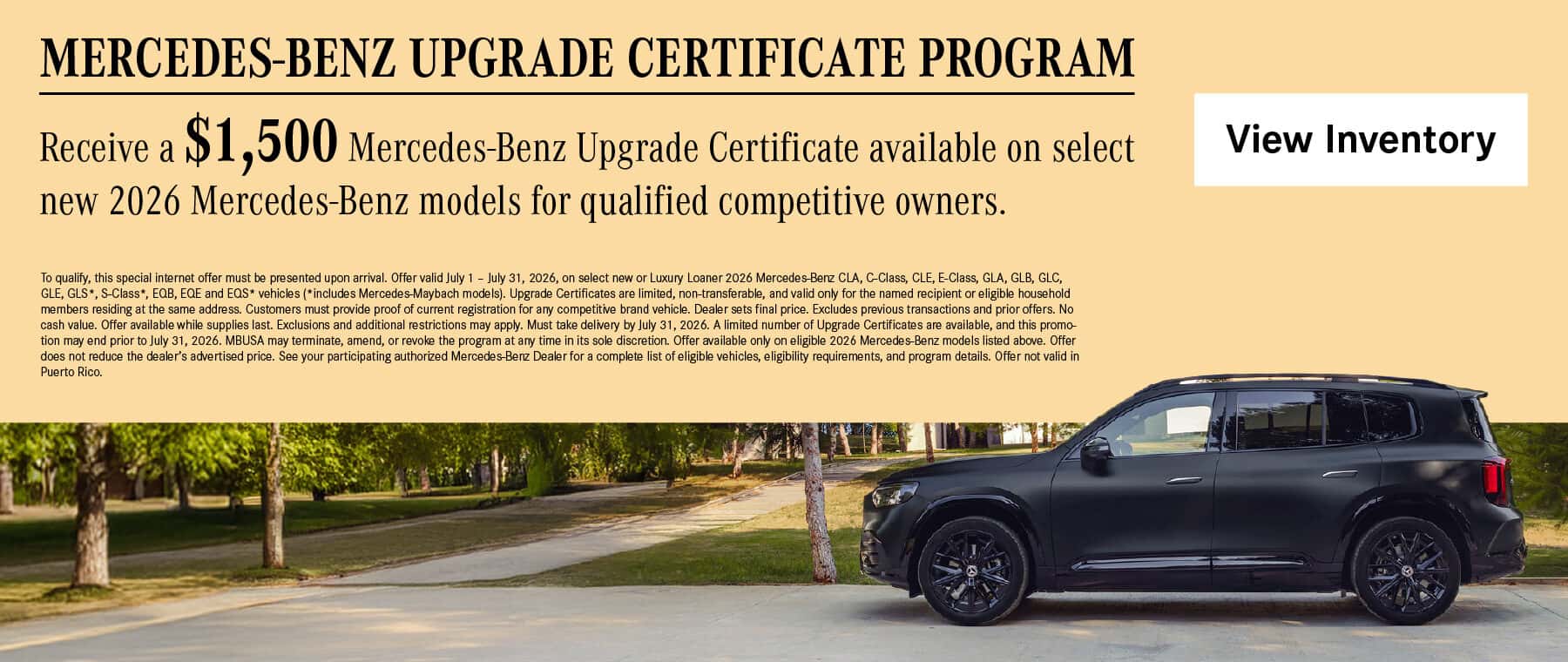 Mercedes-Benz Upgrade Certificate Program