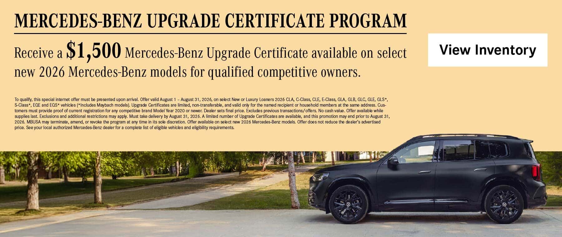 Mercedes-Benz Upgrade Certificate Program: 