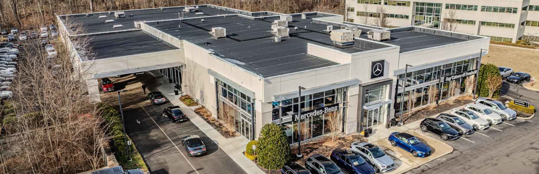 Drone footage shot of Ray Catena Lexus of Freehold, NJ and its Lexus Service Center