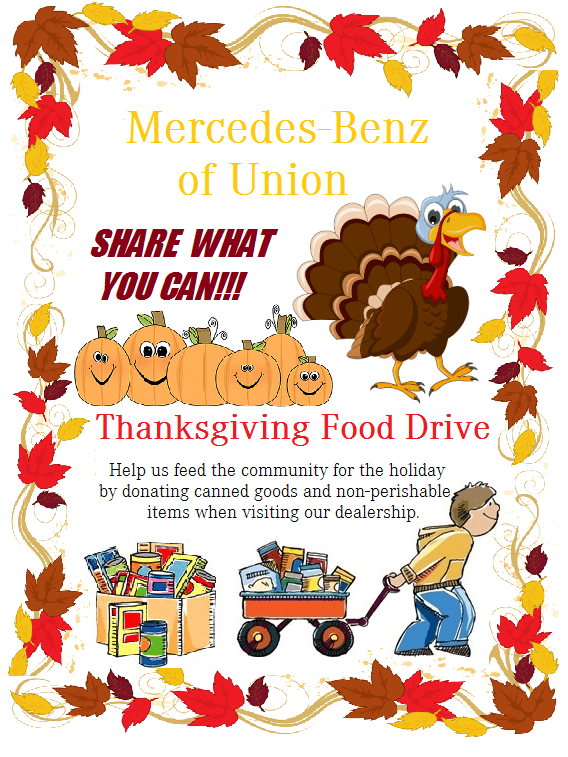 Thanksgiving Food Drive Mercedes Benz Of Union