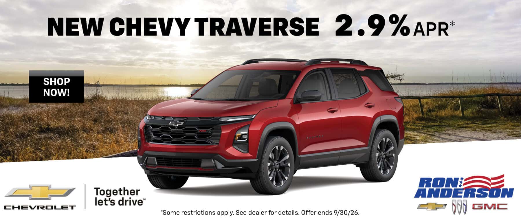 September New Chevy Traverse - 2.9% APR