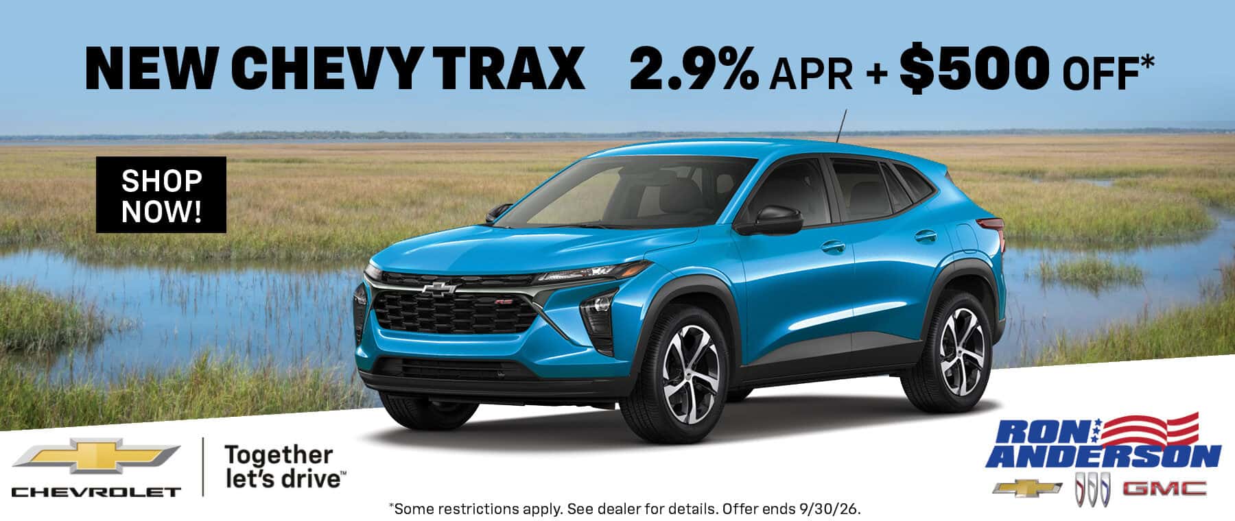 September New Chevy Trax 2.9% APR + $500 off