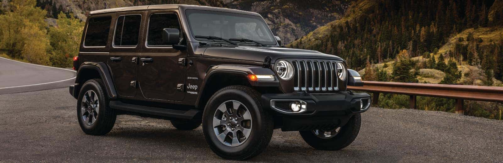 Jeep Wrangler Trims A Jeep Wrangler parked in front of the mountains