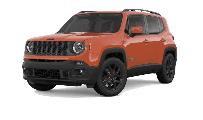 Orange Jeep Renegade An orange Jeep Renegade