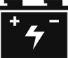A car battery graphic