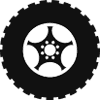 A graphic of a tire
