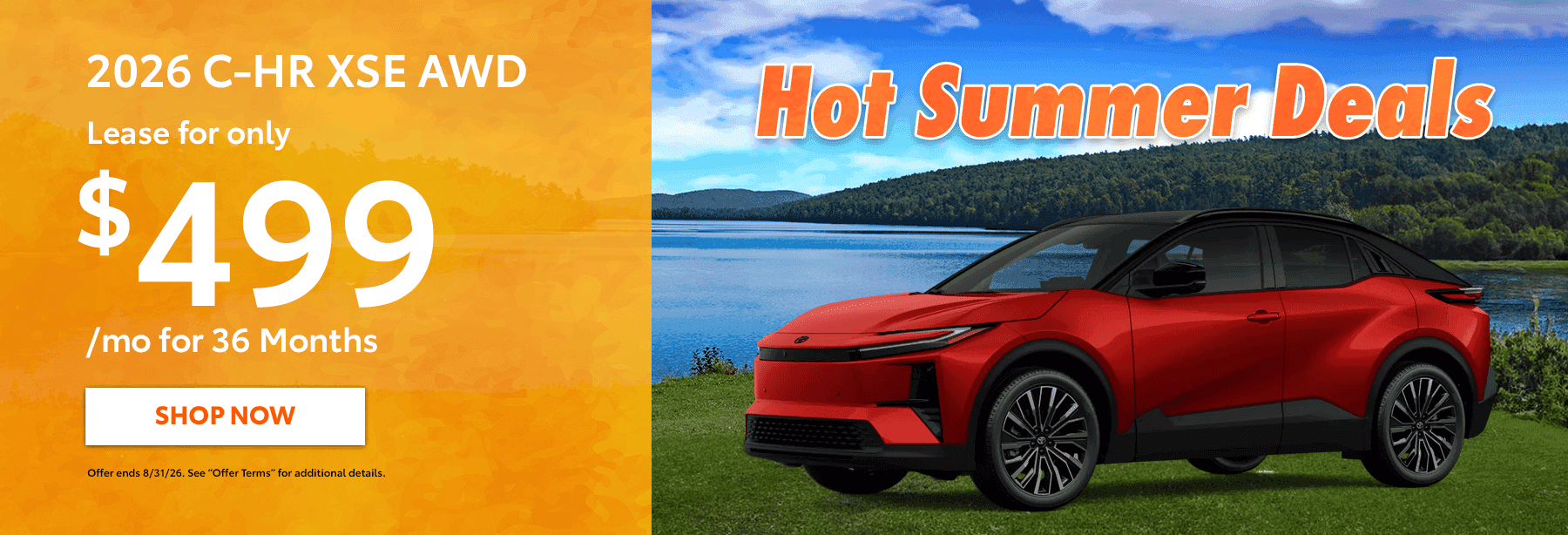 2026 C-HR XSE AWD Subtext: Lease for only $499/mo for 36 Months