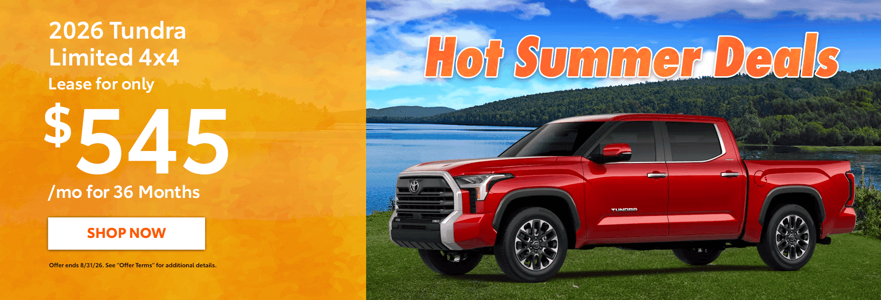 2026 Tundra Limited 4x4 Subtext: Lease for only $545/mo for 36 Months