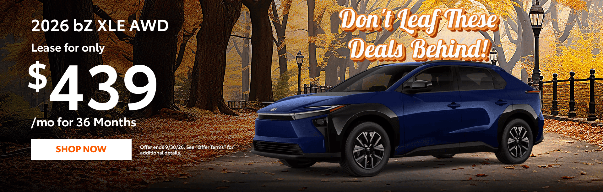 2026 bZ XLE AWD Subtext: Lease for only $439/mo for 36 Months