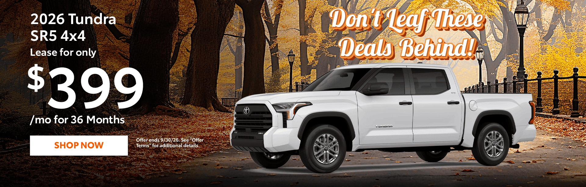 2026 Tundra SR5 4X4 Subtext: Lease for only $399/mo for 36 Months