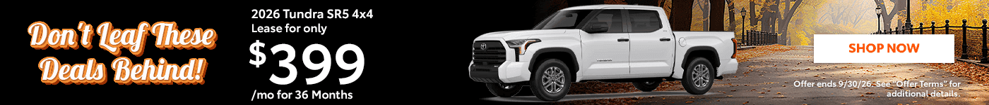 2026 Tundra SR5 4X4 Subtext: Lease for only $399/mo for 36 Months