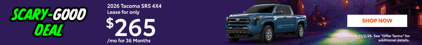 2026 Tacoma SR5 4X4 Subtext: Lease for only $265/mo for 36 Months