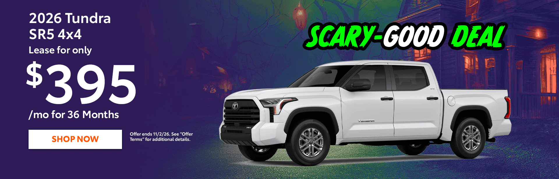 2026 Tundra SR5 4X4 Subtext: Lease for only $395/mo for 36 Months