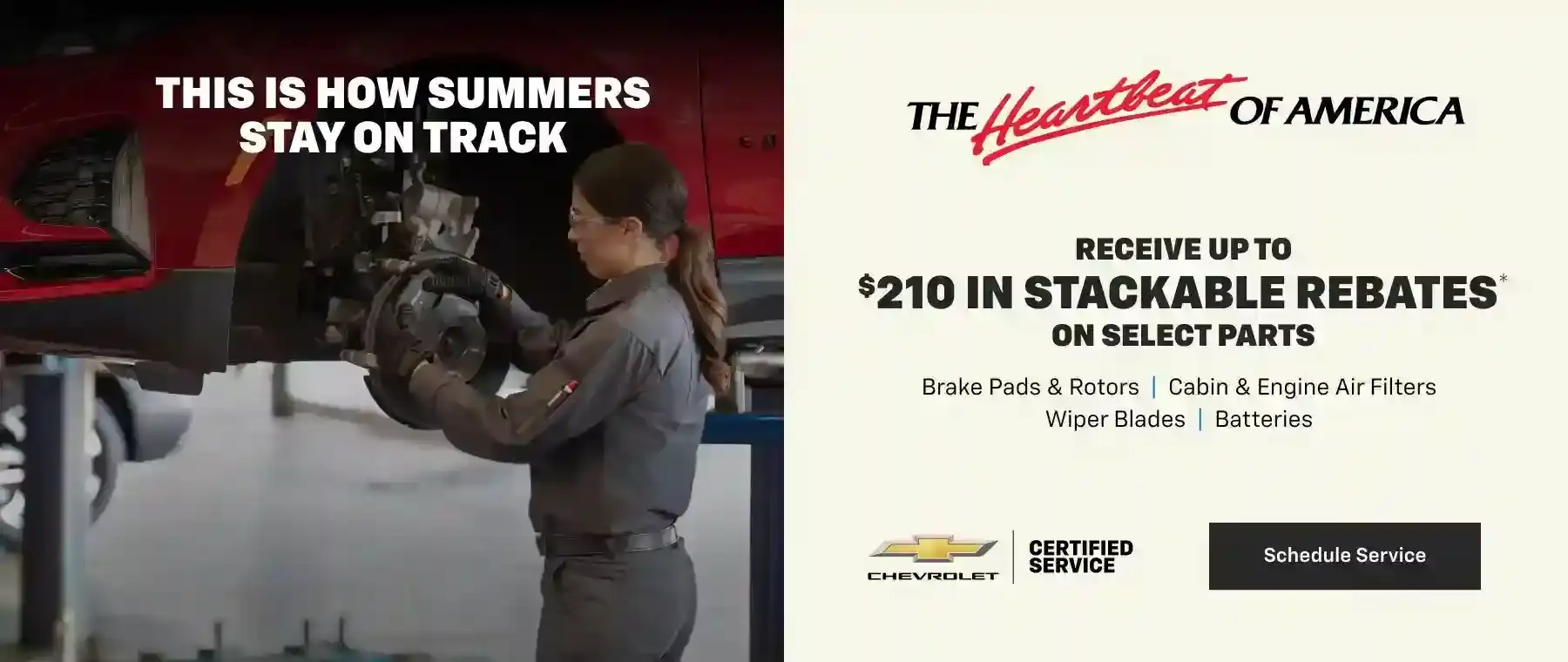 Receive up to $210 in stackable rebates* on select parts