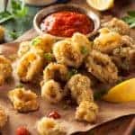 Homemade Breaded Fried Calamari with Marinara Sauce
