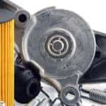 auto parts on a white background. filter, springs.