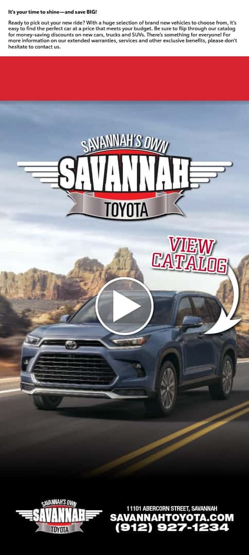 Savannah Toyota's Specials Catalog Savannah GA | Near Hinesville