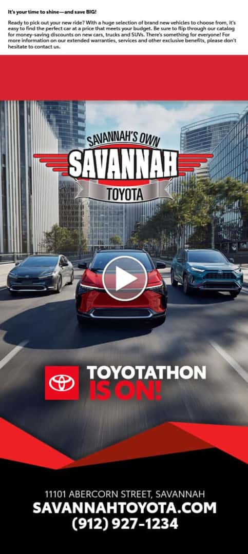 Savannah Toyota's Specials Catalog Savannah GA | Near Hinesville