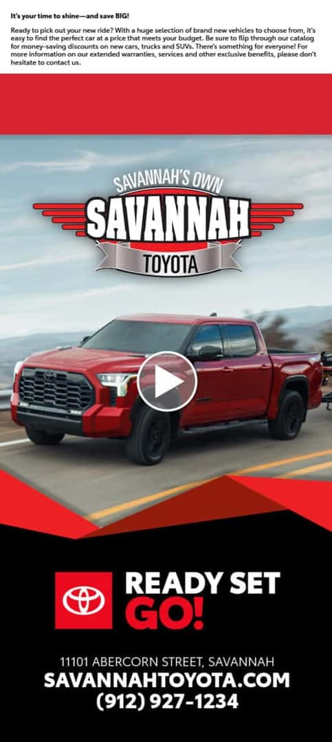 Savannah Toyota's Specials Catalog Savannah GA | Near Hinesville
