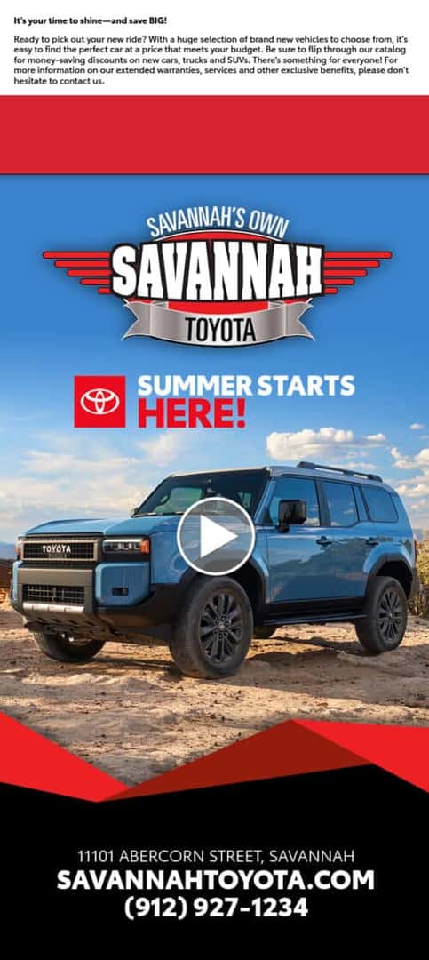 Savannah Toyota's Specials Catalog Savannah GA | Near Hinesville