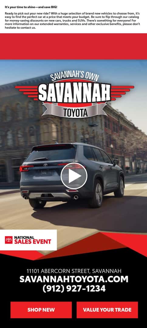 Savannah Toyota's Specials Catalog Savannah GA | Near Hinesville