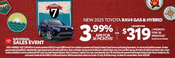 New 2025 Toyota RAV4 Gas & Hybrid