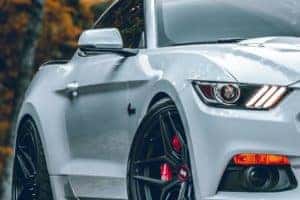 wahoo auto body shop white mustang